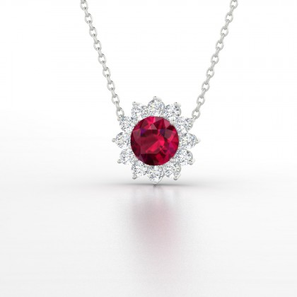Arizona Pendentif Rubis en Argent 925