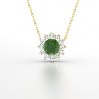 Arizona Pendentif Tourmaline en Or jaune 18k