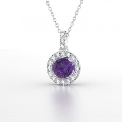 Aurélia Pendentif Améthyste en Argent 925