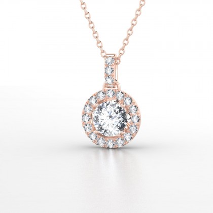 Aurélia Pendentif Diamant 0,30 carat en Or rose 18k
