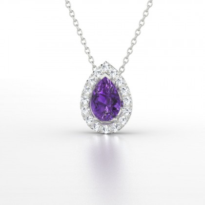 Barbara Pendentif Améthyste en Argent 925