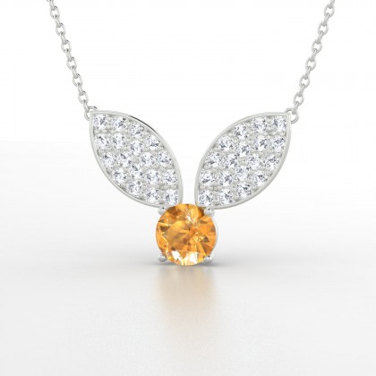 Bunny Pendentif Citrine en Or blanc 18k