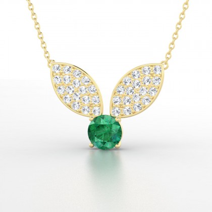 Bunny Pendentif Emeraude en Or jaune 18k