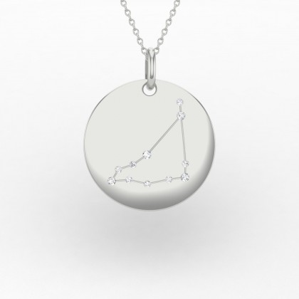 Capricorn Pendentif Diamant en Or blanc 18k