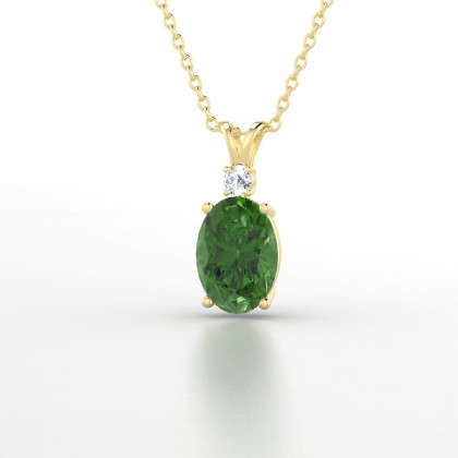 Charlène Pendentif Tourmaline en Or jaune 18k