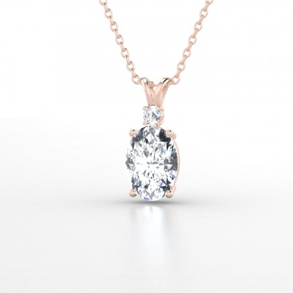 Charlène Pendentif Diamant en Or rose 18k