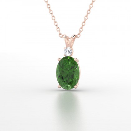 Charlène Pendentif Tourmaline en Or rose 18k
