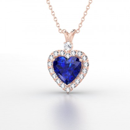 Circé Pendentif Saphir en Or rose 18k