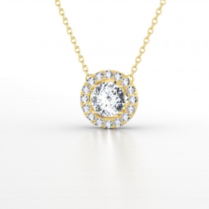 Cléa Pendentif Diamant 0,30 carat en Or jaune 18k