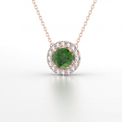 Cléa Pendentif Tourmaline en Or rose 18k