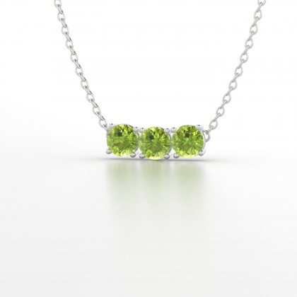 Clymène Pendentif Péridot en Or blanc 18k
