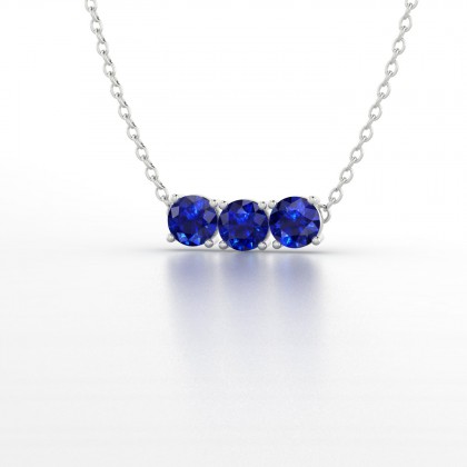 Clymène Pendentif Saphir en Or blanc 18k