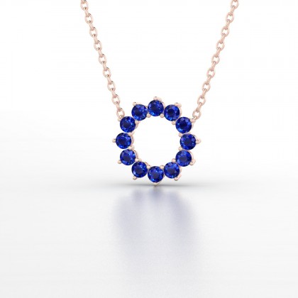 Dakota Pendentif Saphir 0,14 carat en Or rose 18k