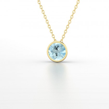 Dana Pendentif Aigue-marine en Or jaune 18k