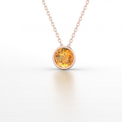 Dana Pendentif Citrine en Or rose 18k