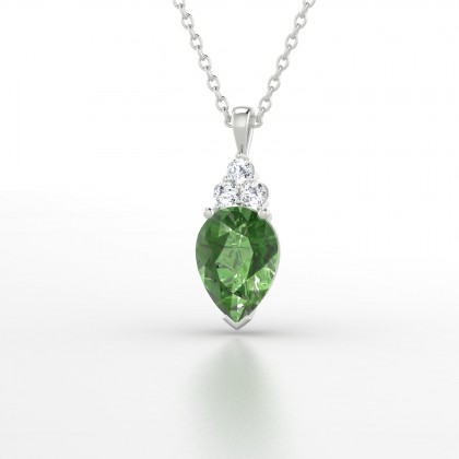 Divine Pendentif Tourmaline en Or blanc 18k