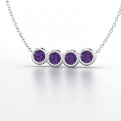 Envie Pendentif Améthyste en Or blanc 18k
