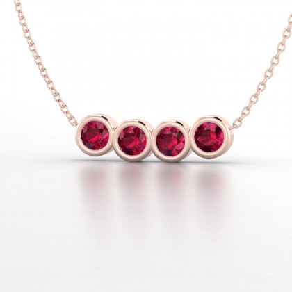 Envie Pendentif Rubis en Or rose 18k