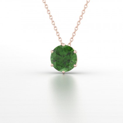 Fameux Pendentif Tourmaline en Or rose 18k