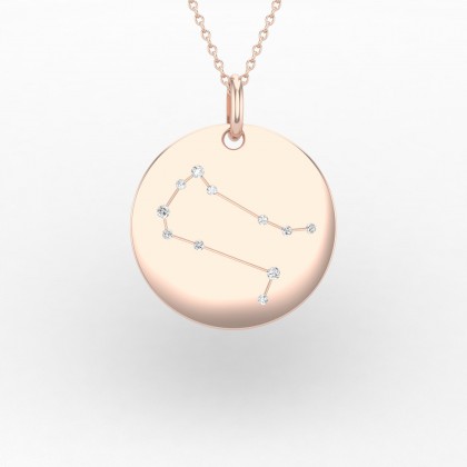 Gemini Pendentif Diamant en Or rose 18k