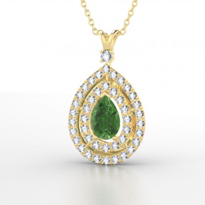 Gervaise Pendentif Tourmaline en Or jaune 18k