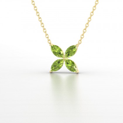 Gigi Pendentif Marquises Péridot en Or jaune 18k