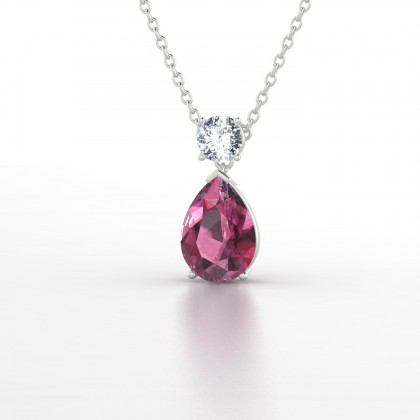 Gisèle Pendentif Grenat en Argent 925