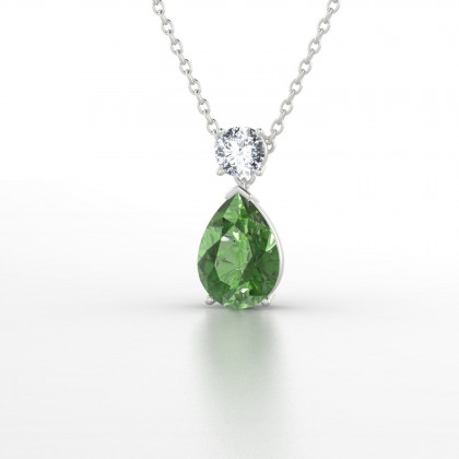 Gisèle Pendentif Tourmaline en Argent 925