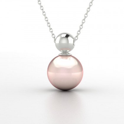 Heima Pendentif Perle d'eau douce rose en Argent 925