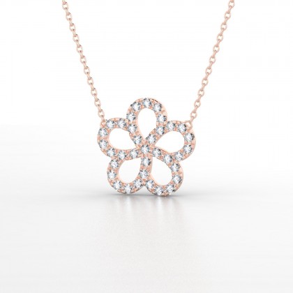 Hortense Pendentif Diamant en Or rose 18k