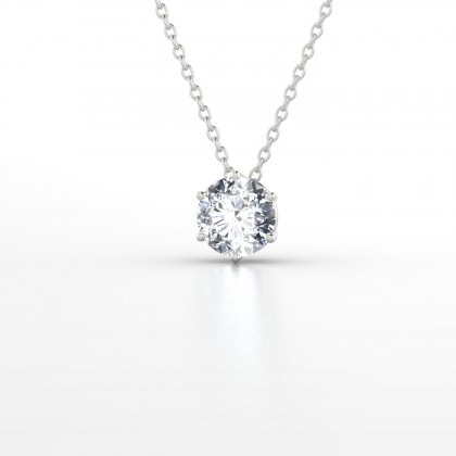 Idole Pendentif Diamant 0,40 carat en Or blanc 18k