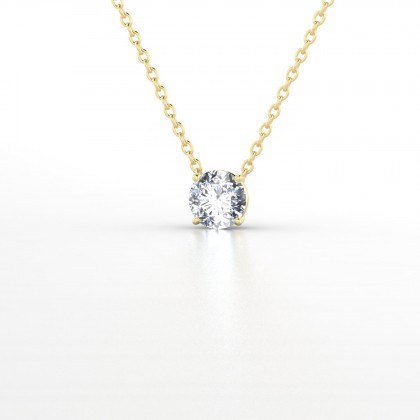 Intemporel Pendentif Diamant 0,20 carat en Or jaune 18k