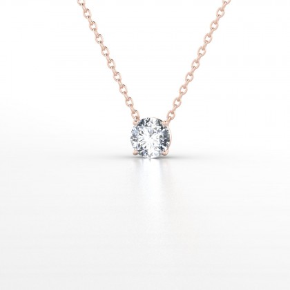 Intemporel Pendentif Diamant 0,20 carat en Or rose 18k