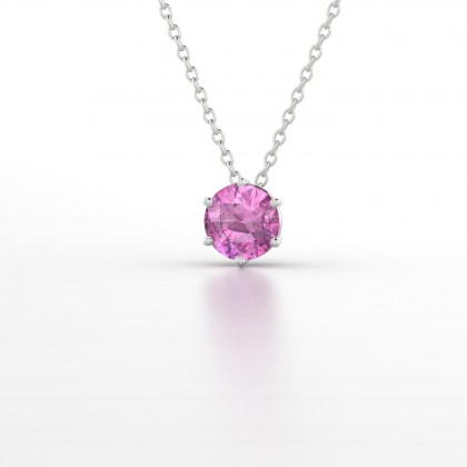 Invincible Pendentif Saphir rose en Argent 925