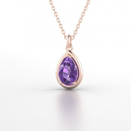 Julietta Pendentif Améthyste en Or rose 18k
