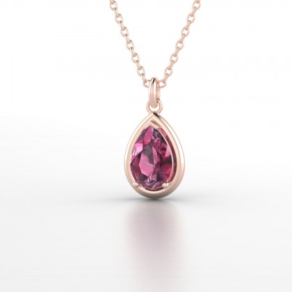 Julietta Pendentif Grenat en Or rose 18k