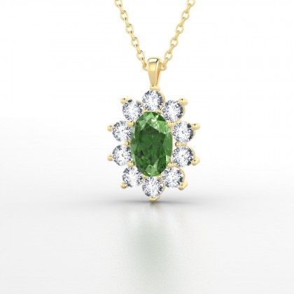 Léon Pendentif Tourmaline en Or jaune 18k