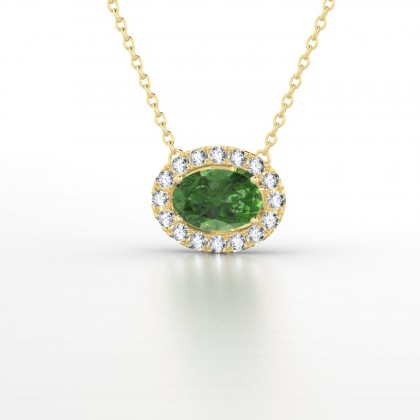 Léonie Pendentif Tourmaline en Or jaune 18k