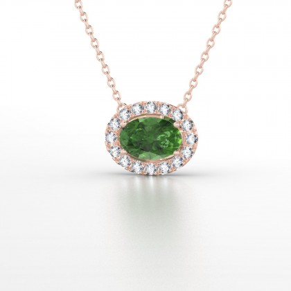 Léonie Pendentif Tourmaline en Or rose 18k