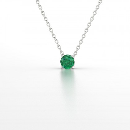 Léonise Pendentif Emeraude en Argent 925