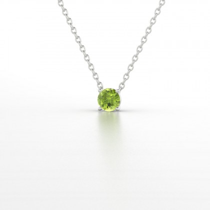 Léonise Pendentif Péridot en Or blanc 18k