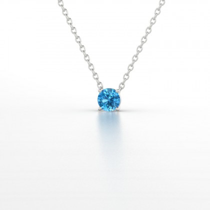 Léonise Pendentif Topaze en Or blanc 18k
