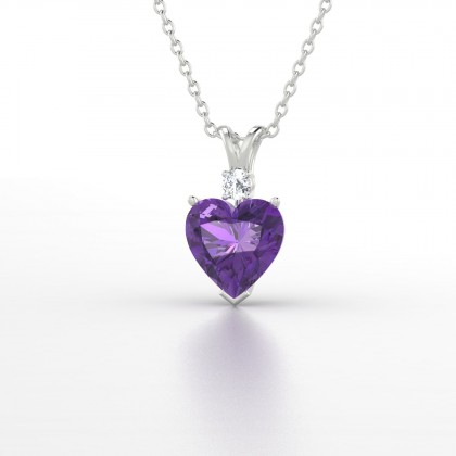 Liane Pendentif Améthyste en Or blanc 18k