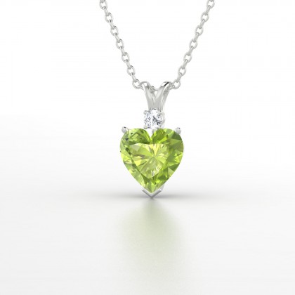 Liane Pendentif Péridot en Or blanc 18k