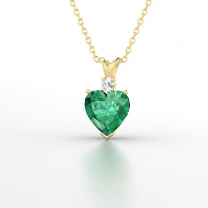 Liane Pendentif Emeraude en Or jaune 18k