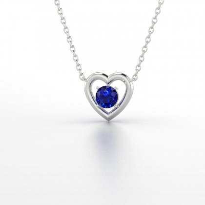 Lina Pendentif Saphir en Or blanc 18k