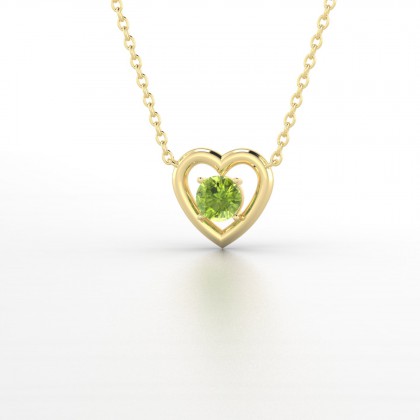 Lina Pendentif Péridot en Or jaune 18k