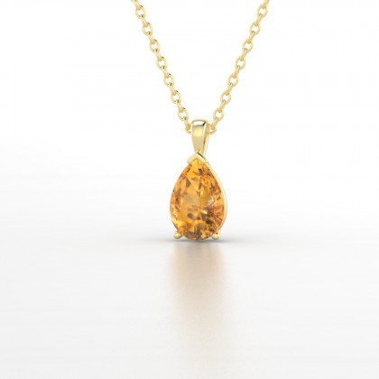 Louise Pendentif Citrine en Or jaune 18k