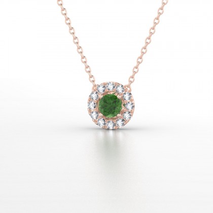 Marie Noelle Pendentif Tourmaline en Or rose 18k