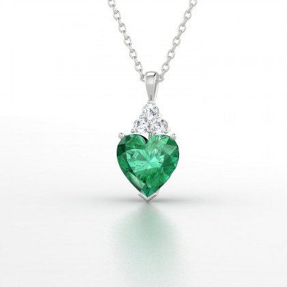 Marilyn Pendentif Emeraude en Argent 925